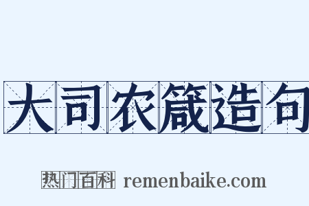 大司农箴造句是什么意思的图片